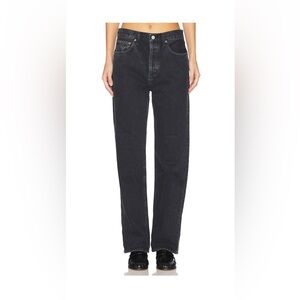 Agolde Women's Fran Straight Leg Jeans in Black